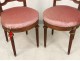 Louis XVI carved mahogany chairs Pair of Napoleon III gilt bronze XIXth century