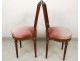 Louis XVI carved mahogany chairs Pair of Napoleon III gilt bronze XIXth century