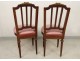 Louis XVI carved mahogany chairs Pair of Napoleon III gilt bronze XIXth century