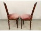 Louis XVI carved mahogany chairs Pair of Napoleon III gilt bronze XIXth century