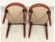 Louis XVI carved mahogany chairs Pair of Napoleon III gilt bronze XIXth century