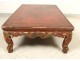 Chinese coffee table lacquered wood golden dragon phoenix bird eighteenth century