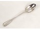 Serving spoon solid silver Rooster Paris coat of arms silver spoon 120gr eighteenth