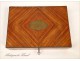 Cabinet or box in rosewood and brass, Nap III, 19th