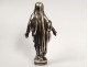 Silvered bronze stamp seal Virgin Mary antique french seal nineteenth century