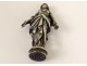 Silvered bronze stamp seal Virgin Mary antique french seal nineteenth century