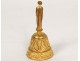 Gilt bronze bell ceremony woman flowers french antique bell XIX