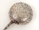 Cuillère à saupoudrer argent massif sterling silver spoon 59gr XIXè siècle