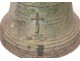 Bronze antique brass bell chapel cross bell french XVII 1699