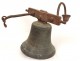 Bell wrought iron antique bronze bell frecnh property nineteenth century