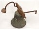 Bell wrought iron antique bronze bell nineteenth century property frecnh