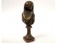 Seal bronze antique character young girl french stamp seal nineteenth century