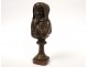 Seal bronze antique character young girl french stamp seal nineteenth century