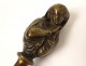 Seal bronze antique character young girl french stamp seal nineteenth century