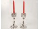 Candle sconces Pair Baccarat crystal chandelier France Napoleon III nineteenth