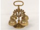 4 bell ceremony bells flowers lily gilded bronze Gothic church XIX