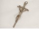 Travel portable altar chalice quarter crucifix bulbs Christ twentieth metal