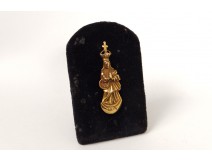 Little Mary solid gold pendant jewelry gold miniature sculpture XIX