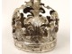 Couronne italienne statue Vierge argent massif croix silver crown XVIIIème