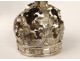 Couronne italienne statue Vierge argent massif croix silver crown XVIIIème