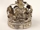 Couronne italienne statue Vierge argent massif croix silver crown XVIIIème