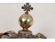 Italian crown silver statue Virgin cross crown shells XVIII