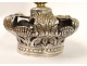 Italian Crown Virgin statue silver cross crown shells XVIIIè