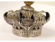 Italian Crown Virgin statue silver cross crown shells XVIIIè