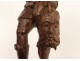 Wood Sculpture Roman soldier decapitated heads Dacian war Trajan XVII