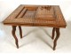 Syrian game table inlaid mother of pearl intarsia wood chips twentieth century