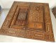 Syrian game table inlaid mother of pearl intarsia wood chips twentieth century