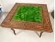 Syrian game table inlaid mother of pearl intarsia wood chips twentieth century