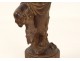 Clay sculpture wildlife young satyr H.Angel terracota nineteenth century