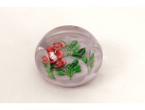 Paperweight sulfide crystal St. Louis paperweight pink flower XXth century