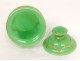 Candy dish covered opaline green gilding Baccarat Napoleon III nineteenth