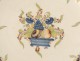 Grand plat faïence Delft bouquet fleurs fruits XVIIIème siècle