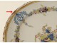 Grand plat faïence Delft bouquet fleurs fruits XVIIIème siècle