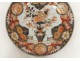 Assiette plat porcelaine imari Japon vase fleurs oiseaux phoenix XIXème