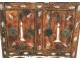 Porte de grenier marocaine bois sculpté marqueterie décor juif Maghreb XXè