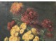 HST tableau bouquet fleurs chrysanthèmes nature morte Muller XIXème siècle