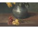 HST tableau bouquet fleurs chrysanthèmes nature morte Muller XIXème siècle