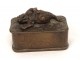 Rare Fratin small box bears bronze animal sculptor horses nineteenth tiger