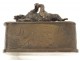 Rare Fratin small box bears bronze animal sculptor horses nineteenth tiger