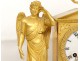 Clock gilt bronze cherub cupid woman antique clock First Empire XIX