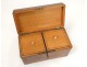 Tea box casket Charles X rosewood antique french nineteenth lemon