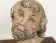 Religious Saint Sculpture head character polychrome stone sixteenth seventeenth