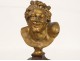 Thermometer bronze bust wildlife satyr C.Villain vine Napoleon III nineteenth