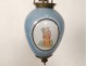 Lantern suspension opaline gilt bronze antique Napoleon III XIXth women