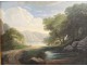 HSC Italy Mountain landscape painting trees painting characters XIX