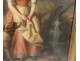 HST painting portrait young woman dog waterfall landscape nineteenth French School